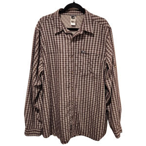 The North Face Mens Button Up Plaid Long Sleeve Shirt Size XL